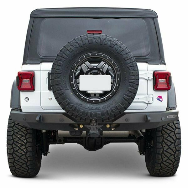 Bookazine Rigid Rear Bumper for 2018 Jeep Wrangler Jl 4 Door, Black TI3634860